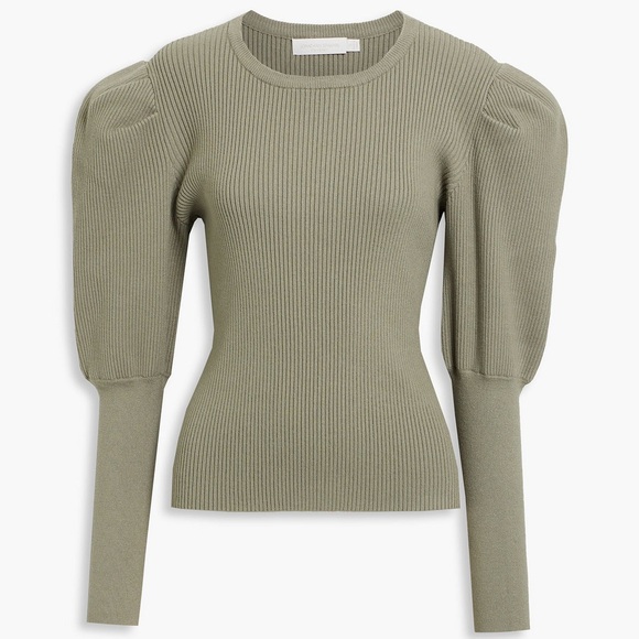 Jonathan Simkhai Levy Sweater in Sage Green - Picture 1 of 8